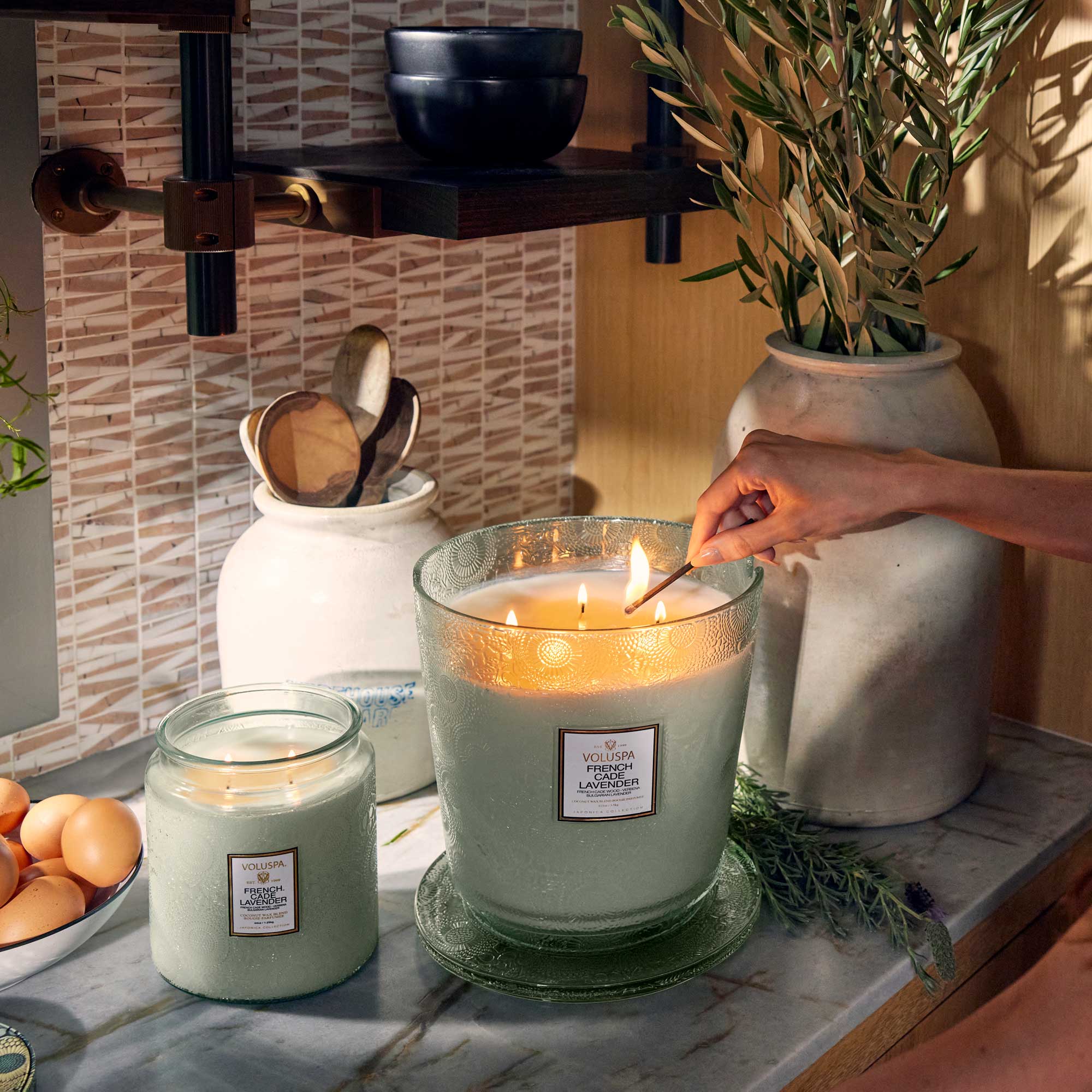 French Cade Lavender Hearth Candle