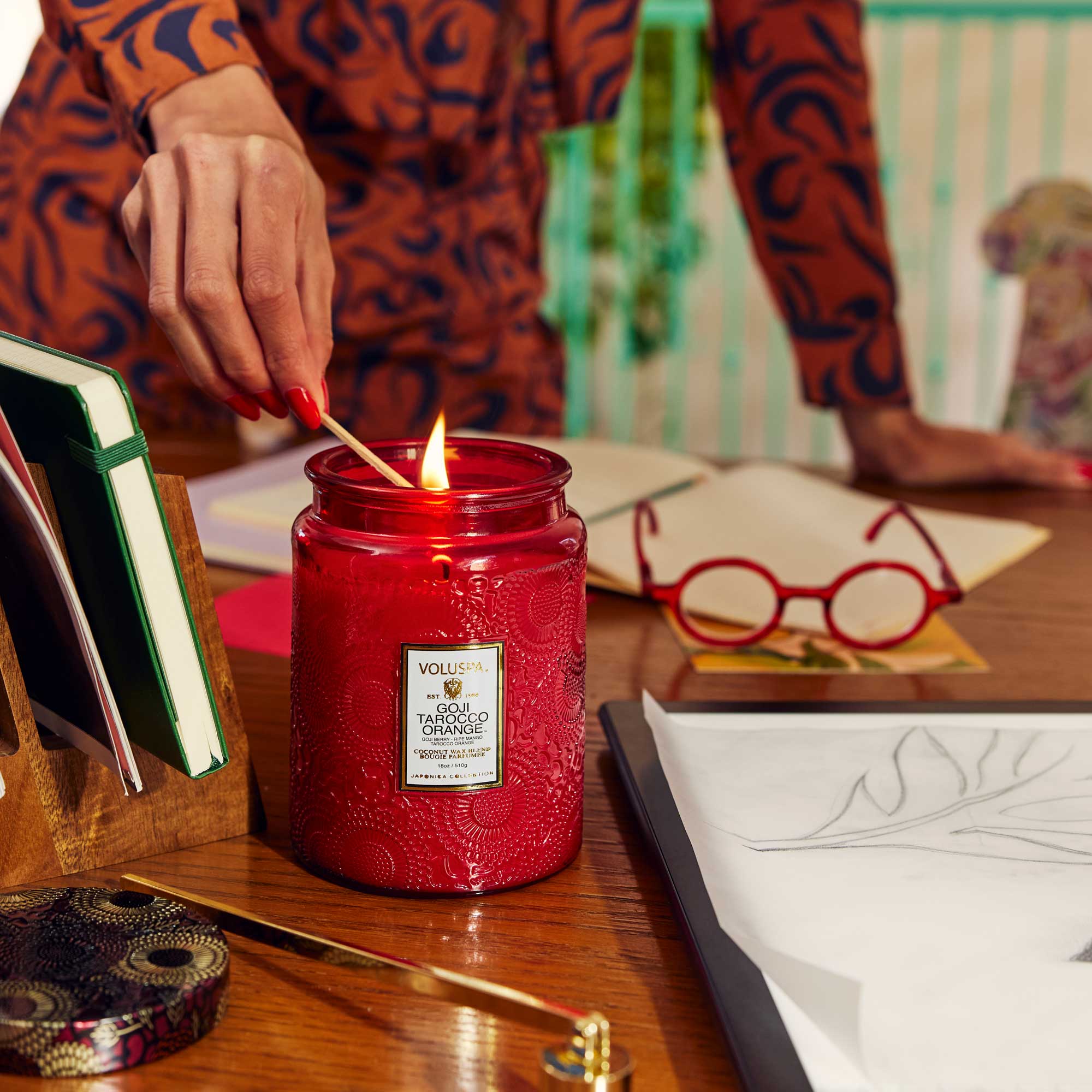 Goji Tarocco Orange Large Glass Jar