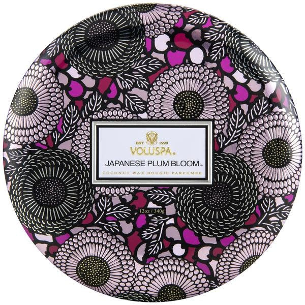 Japanese Plum 3 Wick Tin