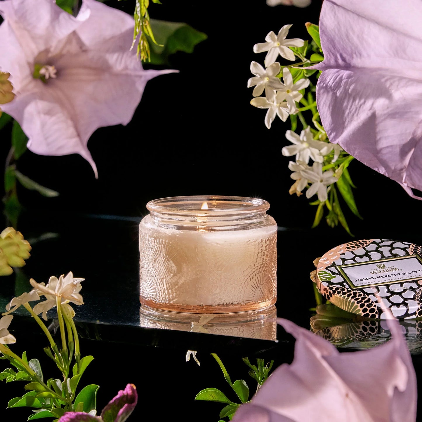 Jasmine Midnight Blooms Petite Glass Jar