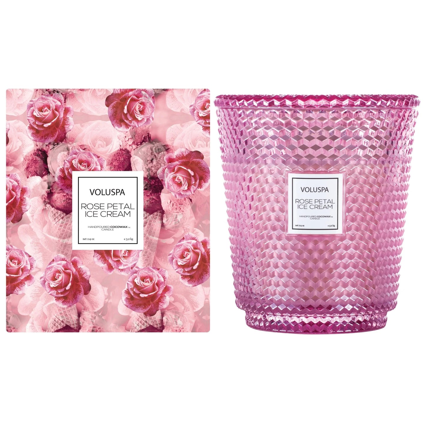 Rose Petal Ice Cream Hearth Candle