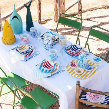 Amalfitana Red Stripe Dinner Plate