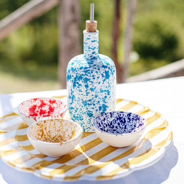 Amalfitana Cobalt Splatter Olive Oil Bottle