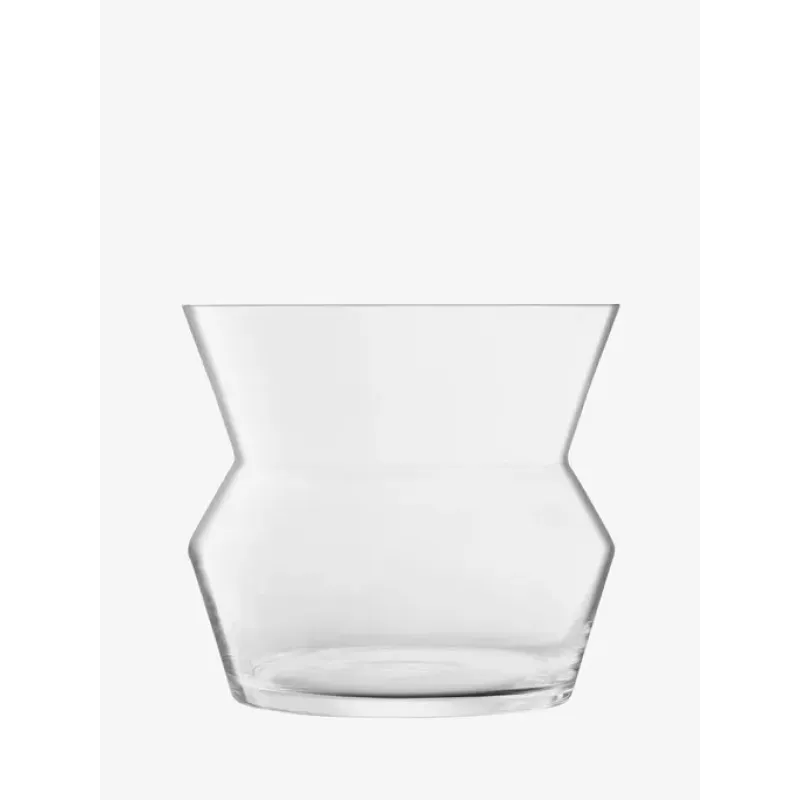 Sculpt Vase/Lantern Clear 9in