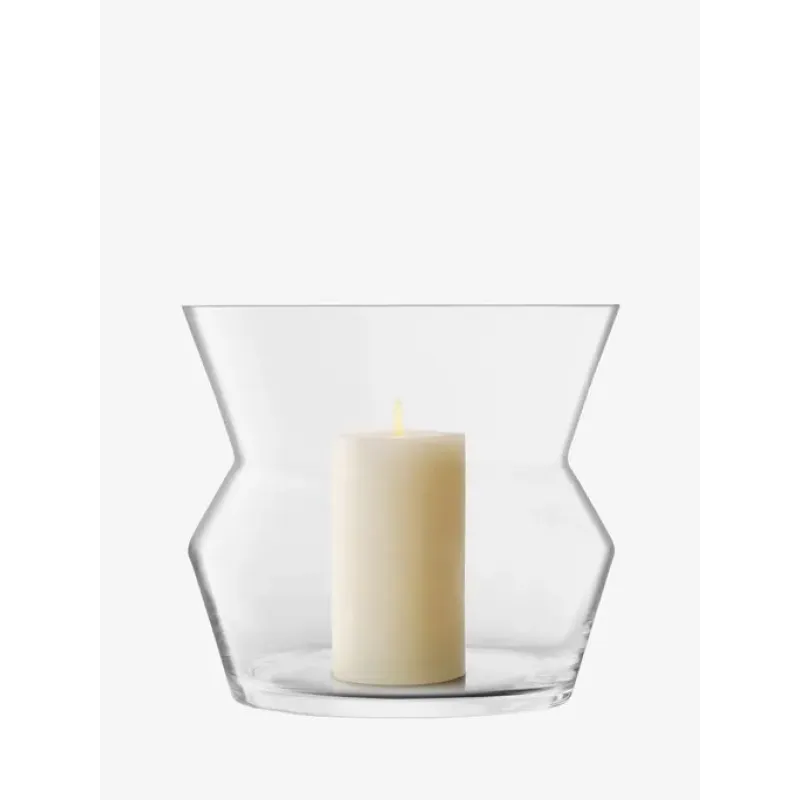 Sculpt Vase/Lantern Clear 9in