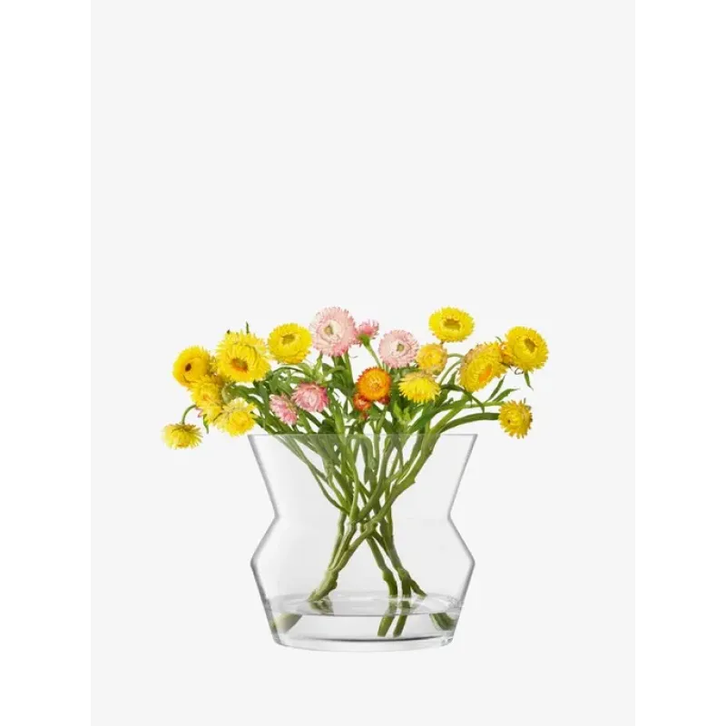 Sculpt Vase/Lantern Clear 9in