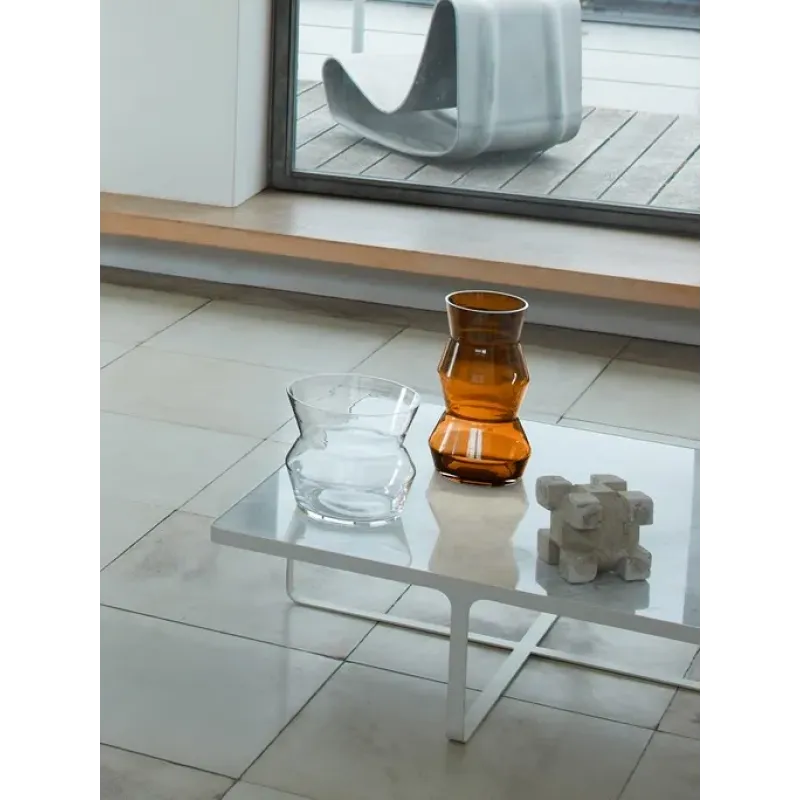 Sculpt Vase/Lantern Clear 9in