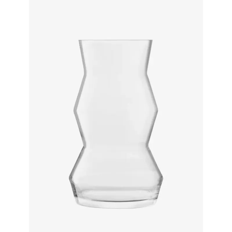 Sculpt Vase/Lantern Clear 14.25in