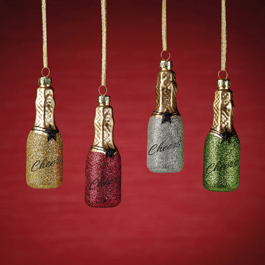 Celebration Bottle Ornament - Green