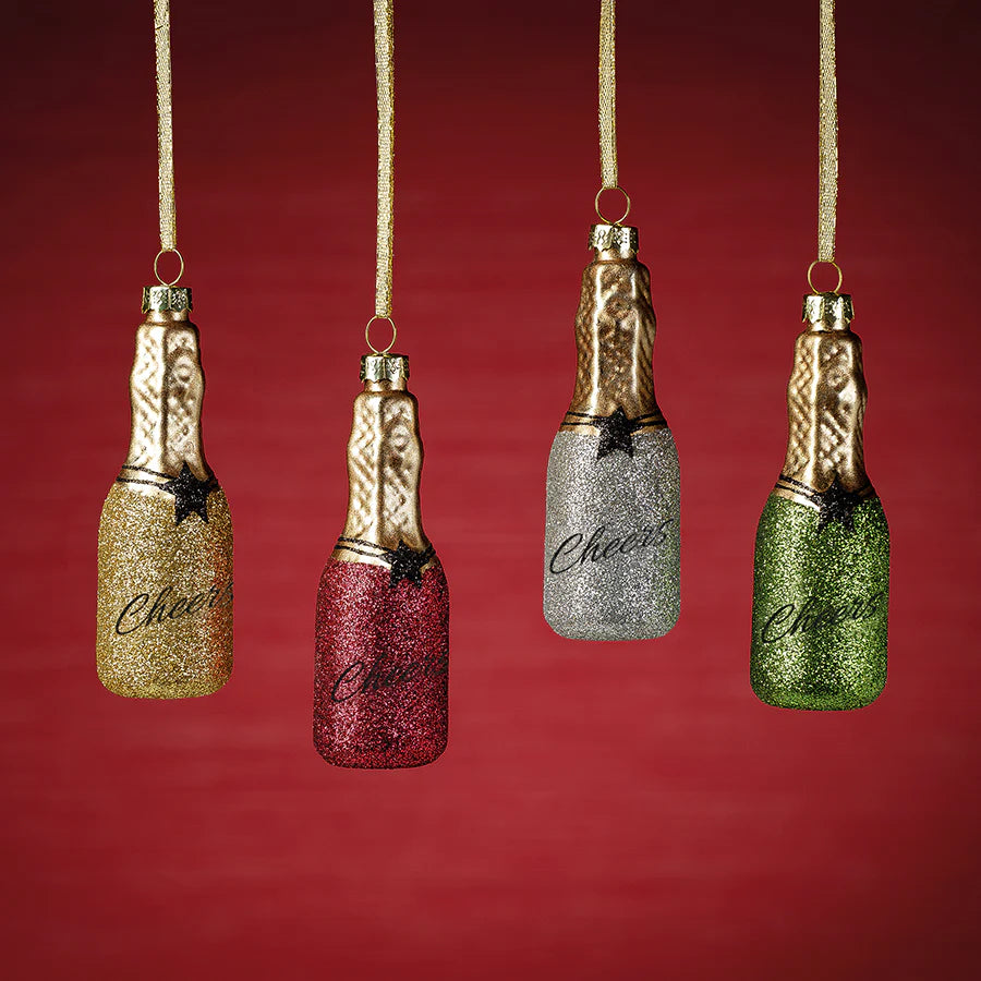 Celebration Bottle Ornament - Gold