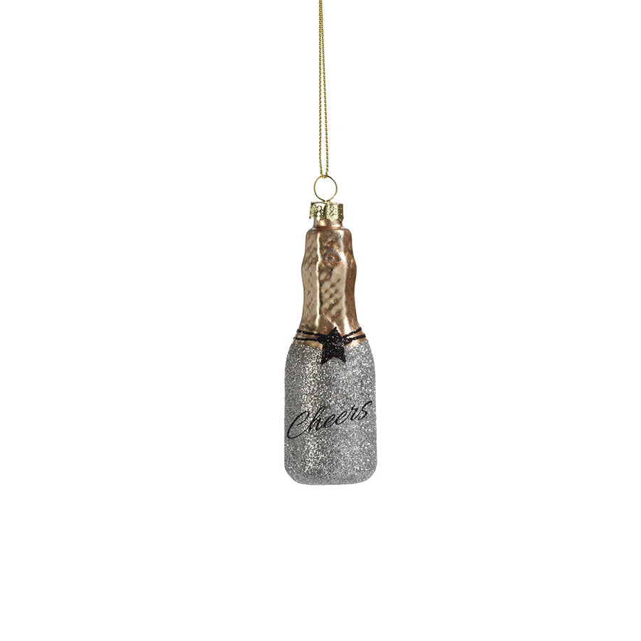 Celebration Bottle Ornament - Silver