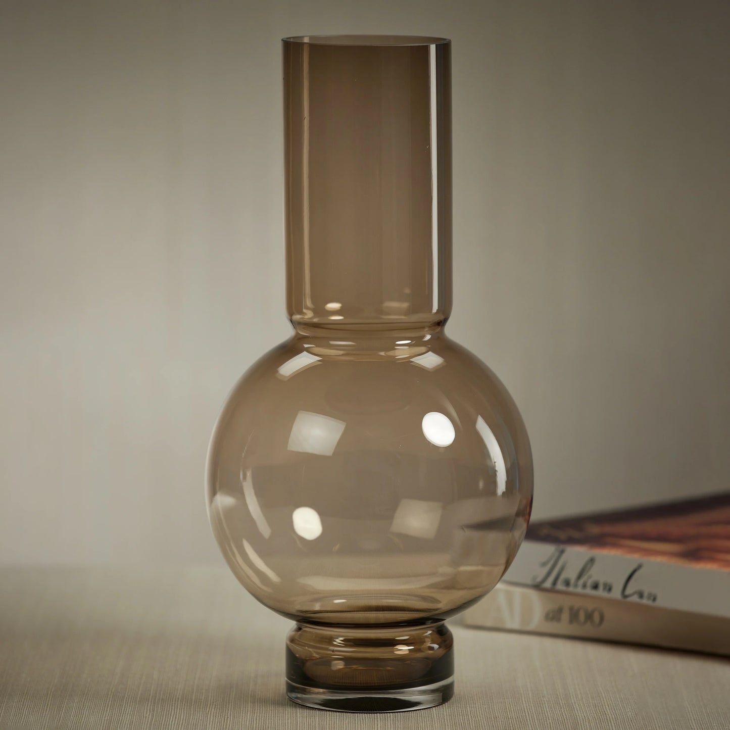 Monceau Glass Vase - Taupe