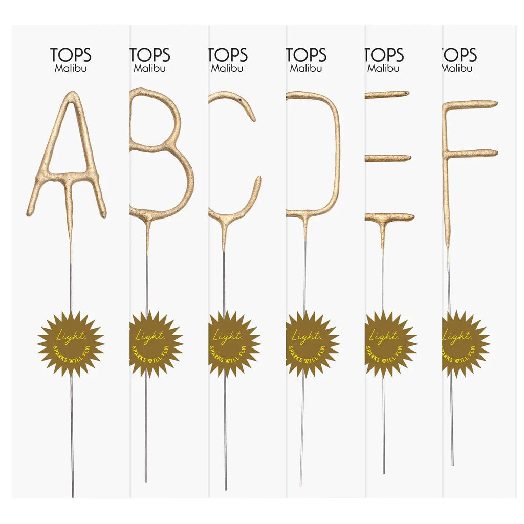 Big Golden Sparkler Wand Letter, Q
