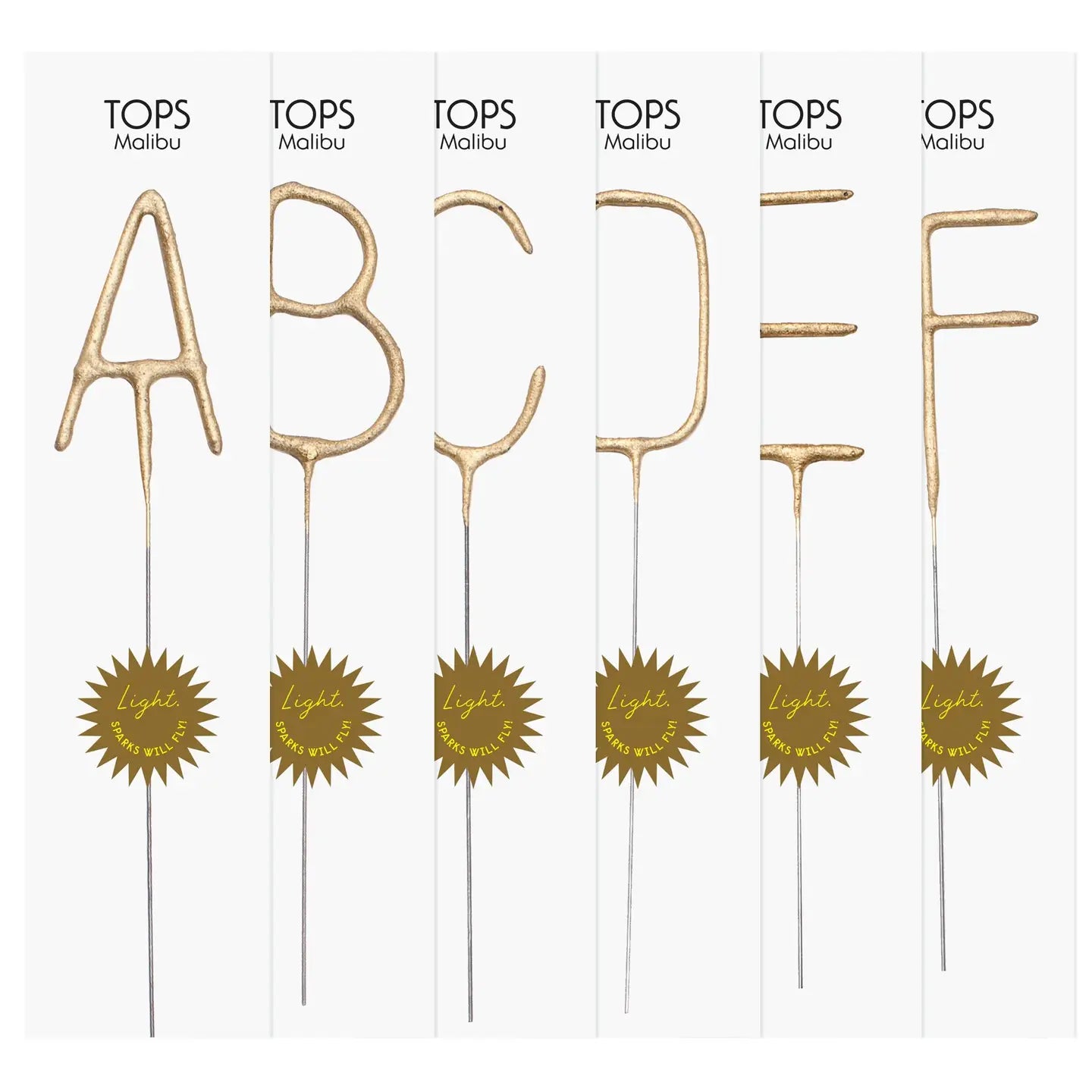 Big Golden Sparkler Wand Letter, Q