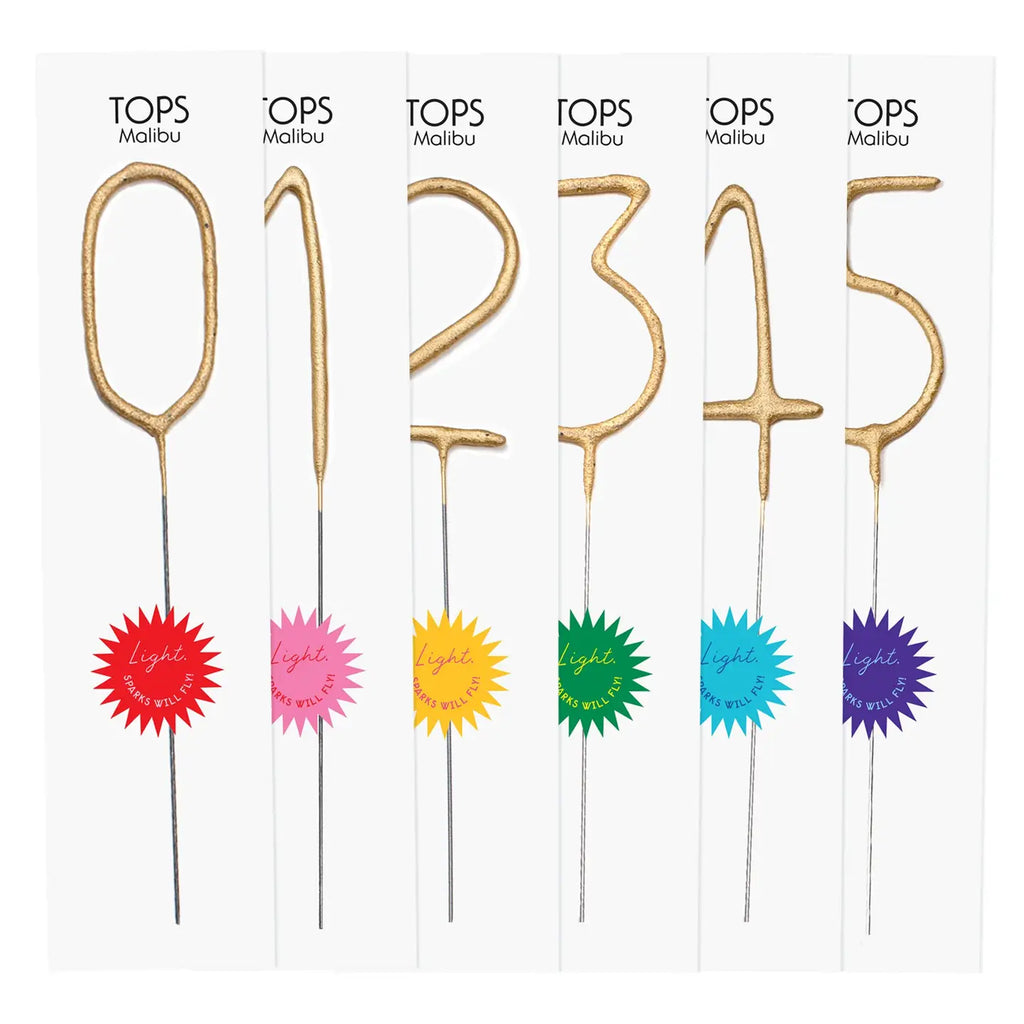 Big Golden Sparkler Wand Number, 7