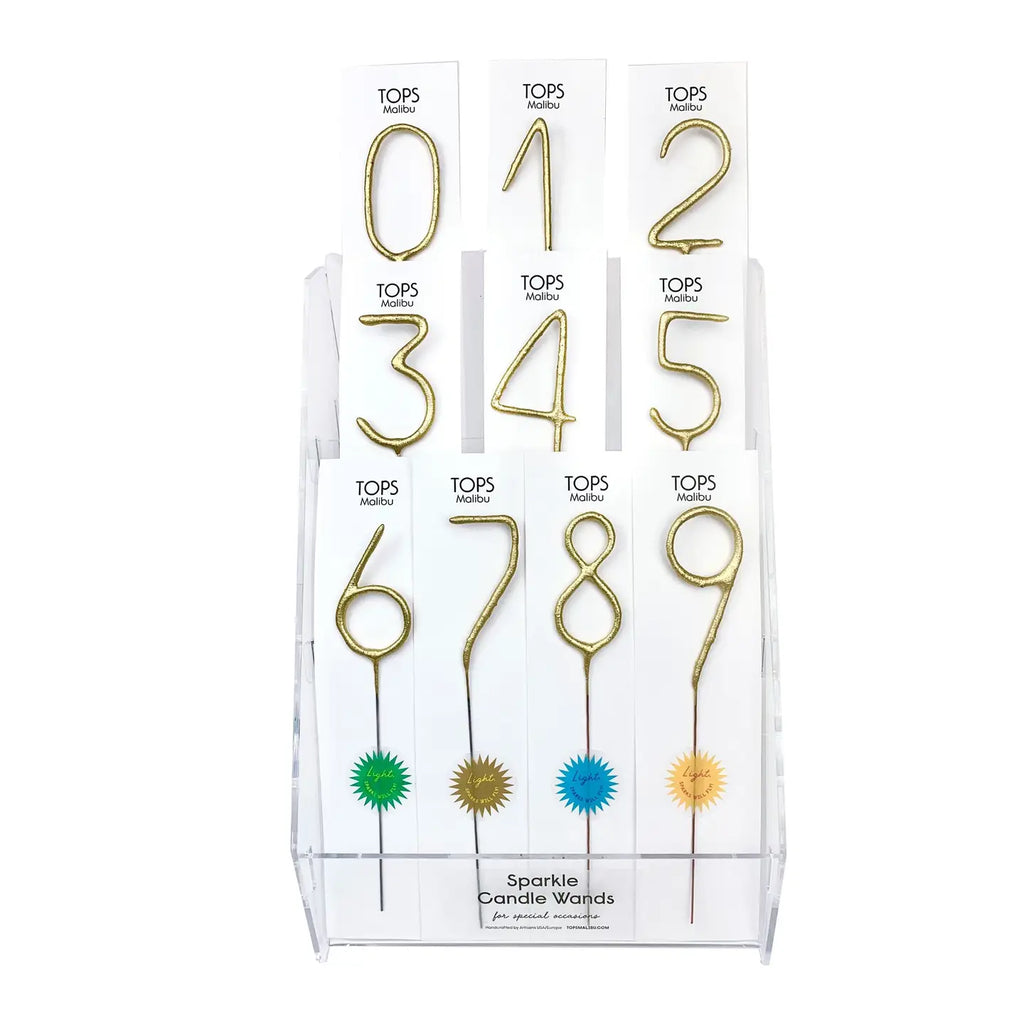 Big Golden Sparkler Wand Number, 7