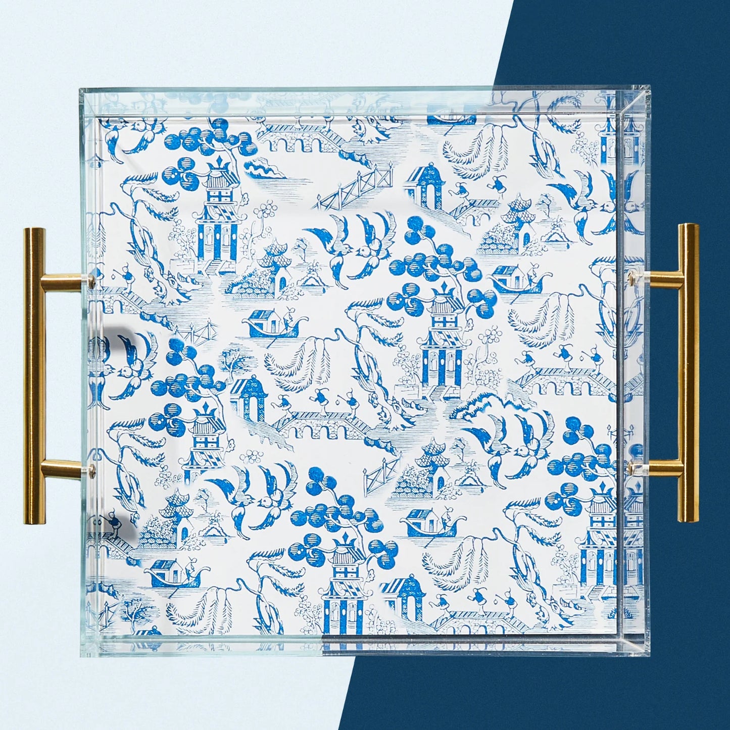 Chinoiserie Print Large Tray