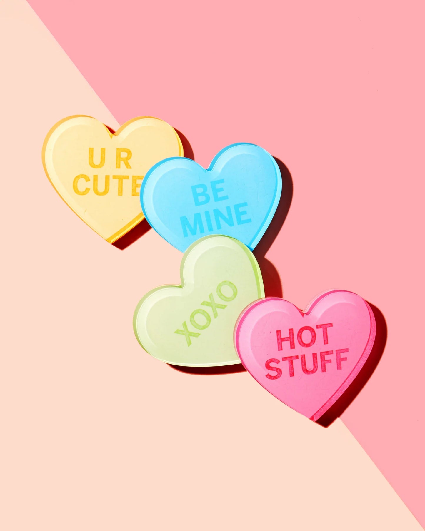 Conversation Hearts Set of 4 Coasters