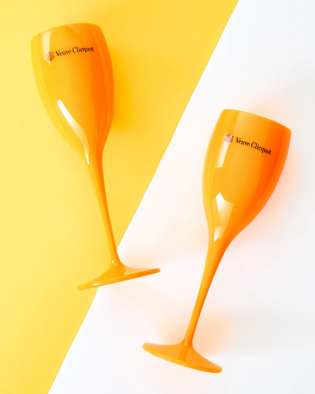 Orange Plastic Champagne Flute