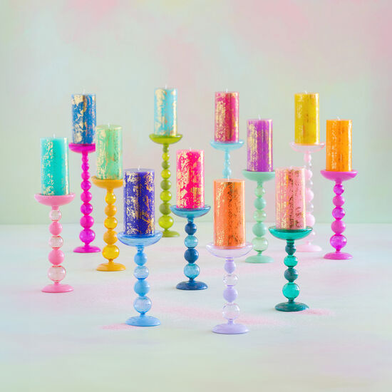 Sugar Plum Medium Finial Pillar Candle Holder