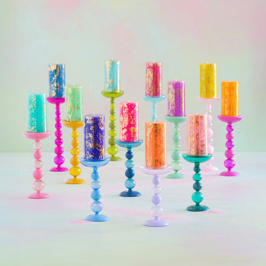 Sugar Plum Medium Finial Pillar Candle Holder