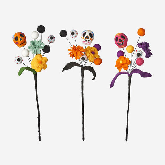 Sugar Skull Flower Bouquet 3 Asstorted