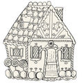 Die-cut Gingerbread House Coloring Placemat