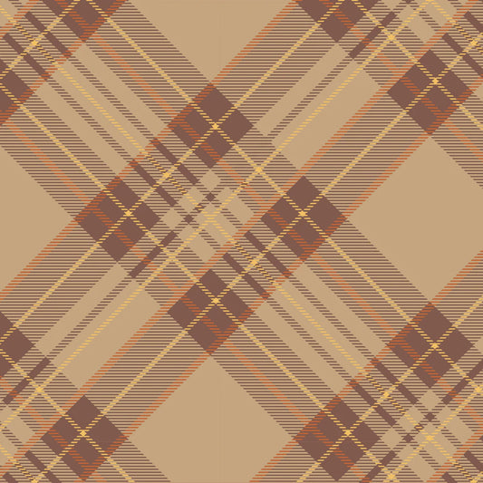 Autumn Plaid Cocktail Napkin