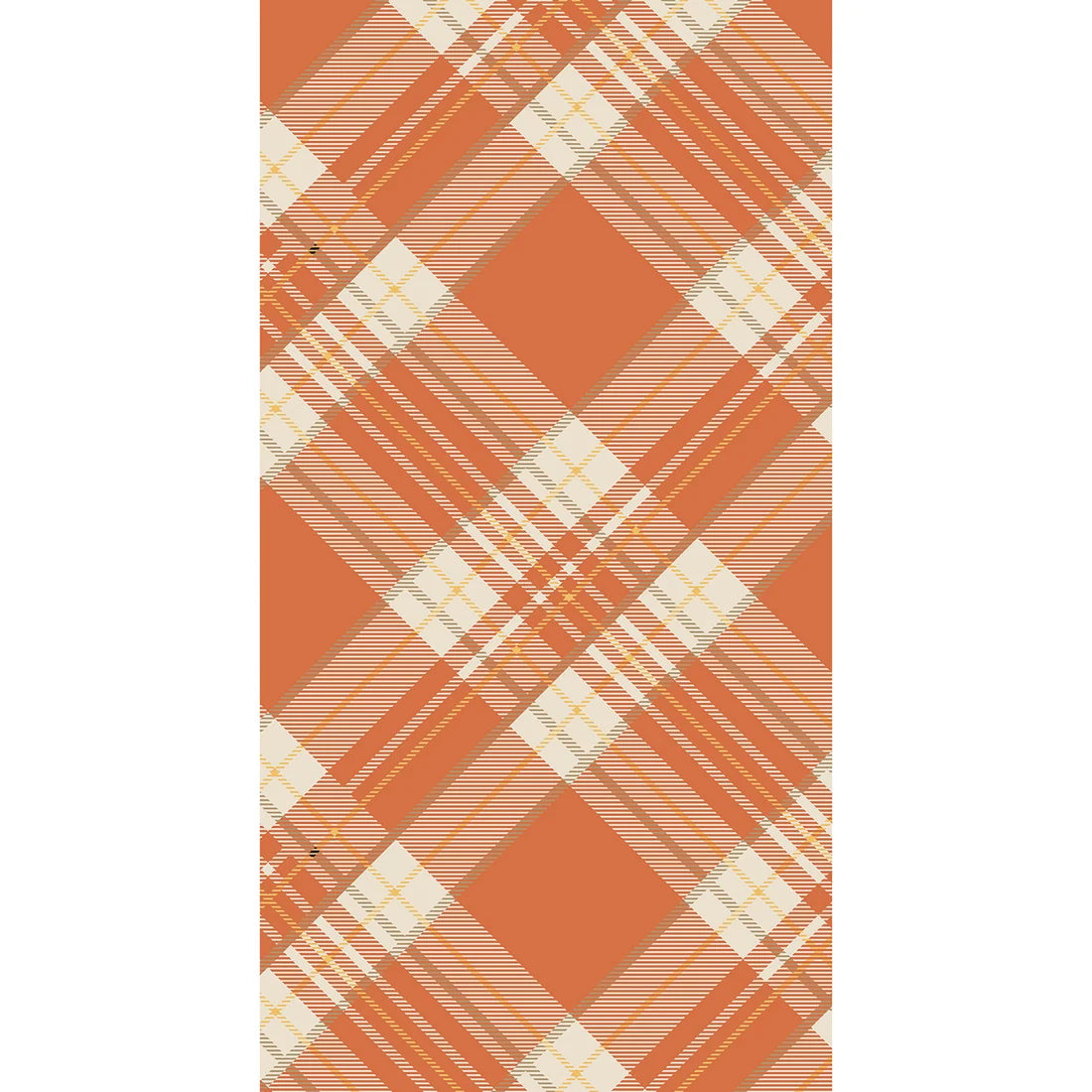 Orange Plaid Guest Napkins