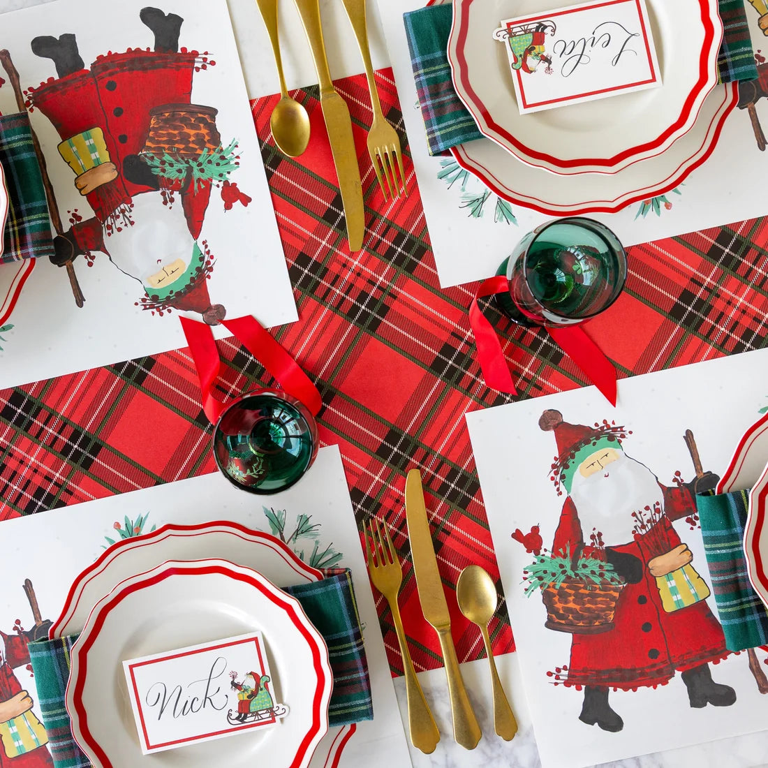 Red Plaid Runner
