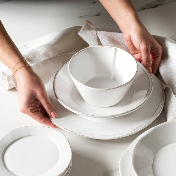 Lastra White Stackable Cereal Bowl