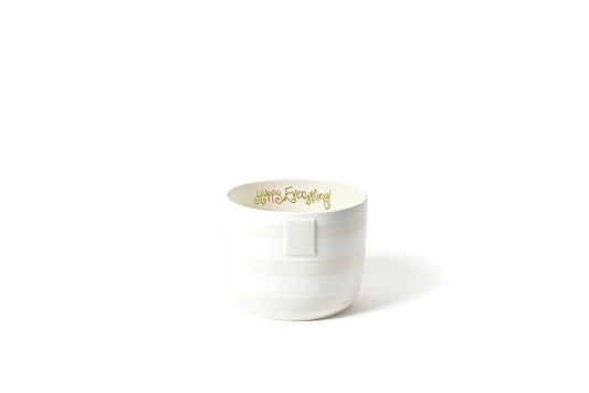 White Stripe Mini Happy Everything! Bowl