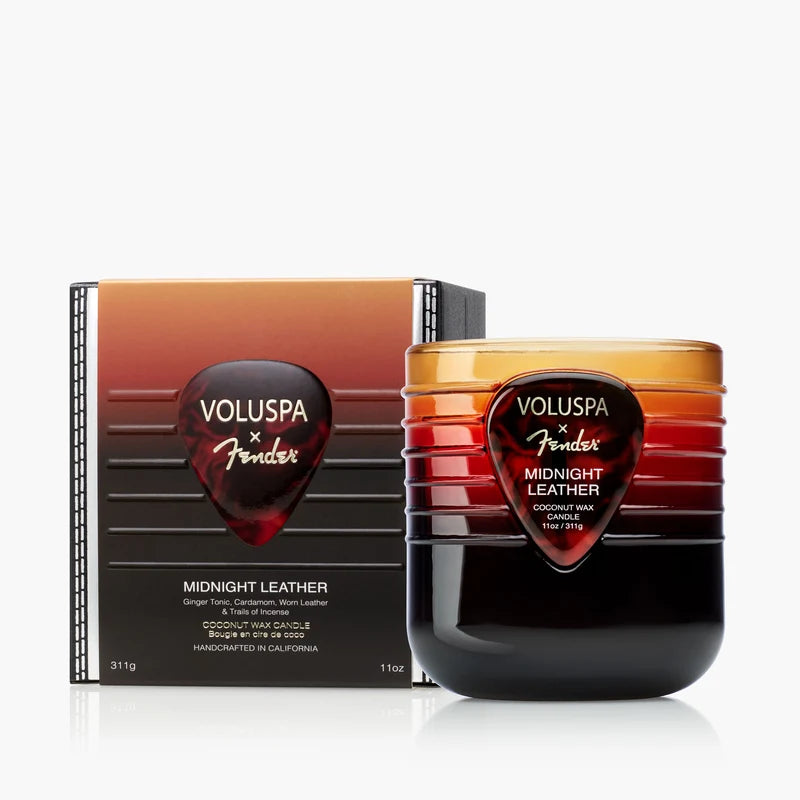 Midnight Leather Boxed Candle