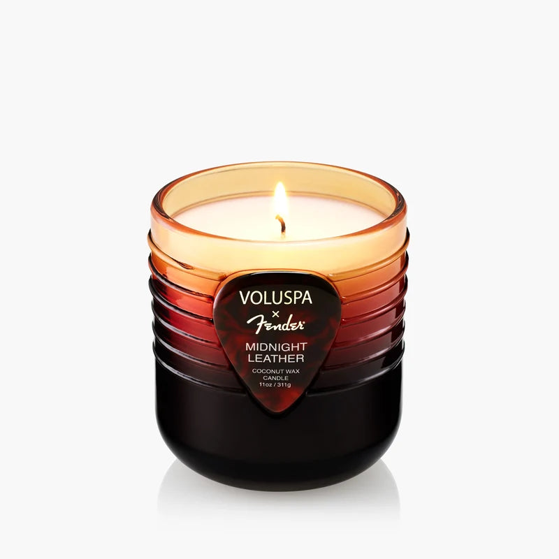 Midnight Leather Boxed Candle