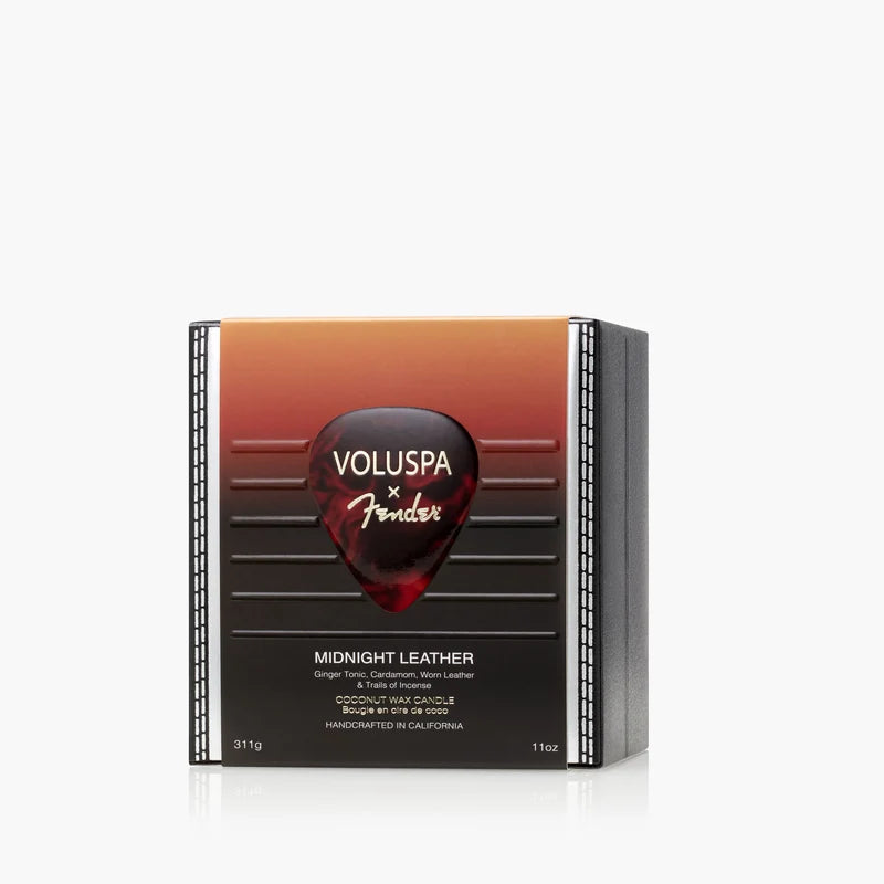 Midnight Leather Boxed Candle