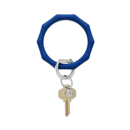 Silicone Big O Key Ring Midnight Navy Blue Bamboo