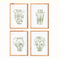 Green Chinoiserie Jar Prints