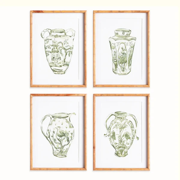 Green Chinoiserie Jar Prints