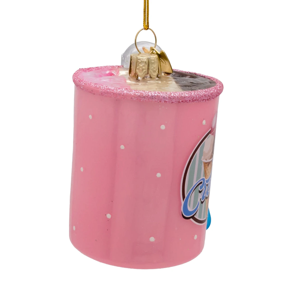 Glass Ice Cream Carton Ornament