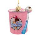 Glass Ice Cream Carton Ornament