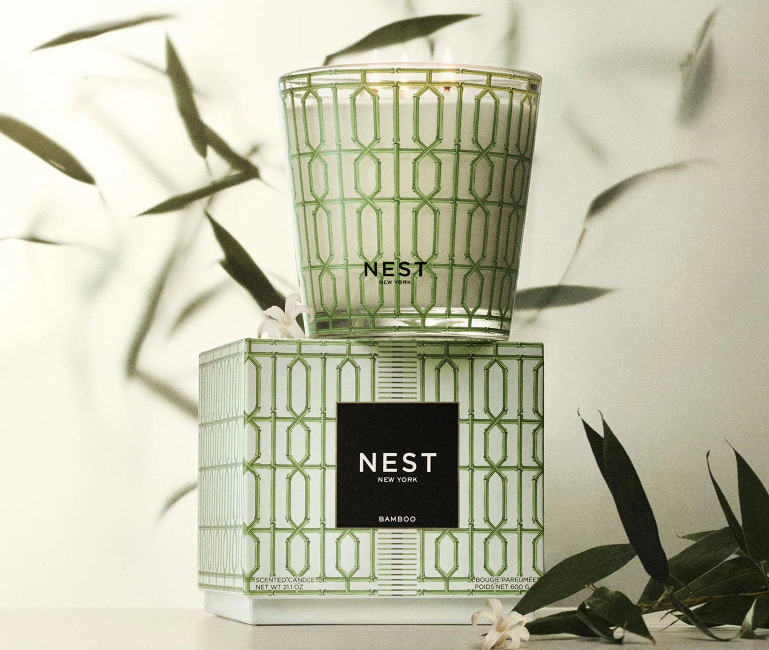 Bamboo Decorative 3-Wick Candle