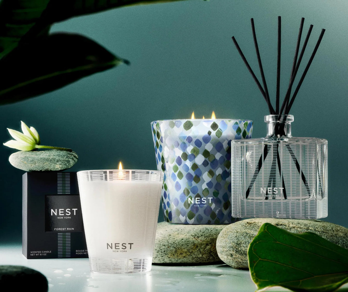 Forest Rain Decorative 3-Wick Candle