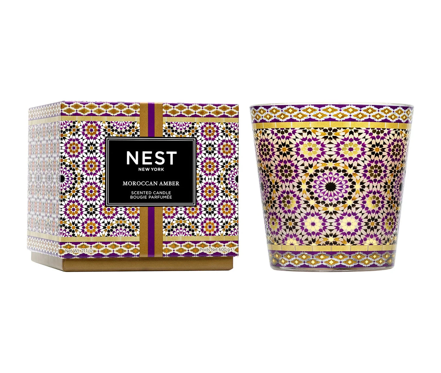 Moroccan Amber Decorative 3-Wick Candle
