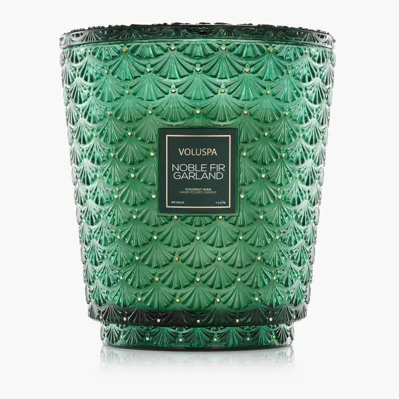 Noble Fir Garland 5 Wick Hearth Candle