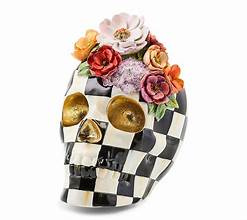 Courtly Check Cascade Floral Skull