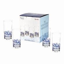 Spode Blue Italian Set of 4 Highball Glasses