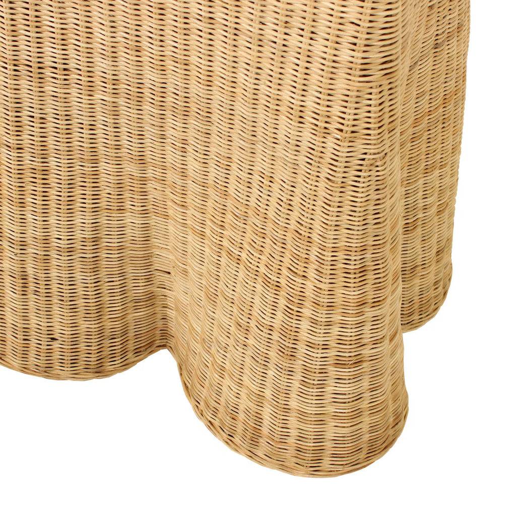 Bonnie Rattan Scalloped Console Table, Natural