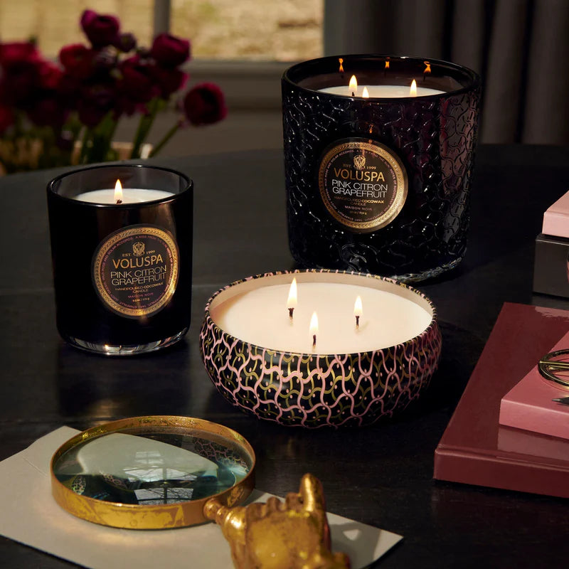 Pink Citron Grapefruit Boxed Luxe Candle