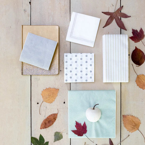 Papersoft Napkins Blue Dot Cocktail Napkins