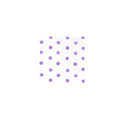 Papersoft Napkins Dot Purple Cocktail Napkins (Pack of 20)